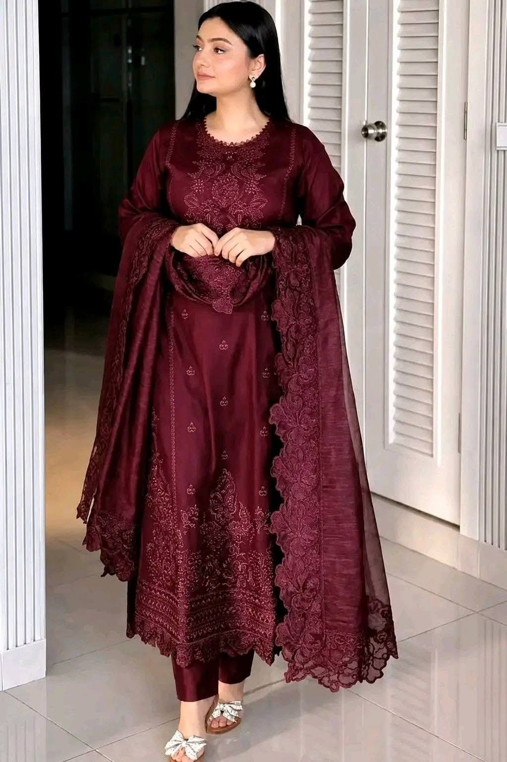 Embroidery Three Piece