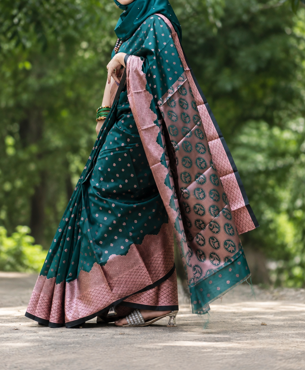 Premium Silk Katan Saree – Exclusive Design (Multiple Colors Available)